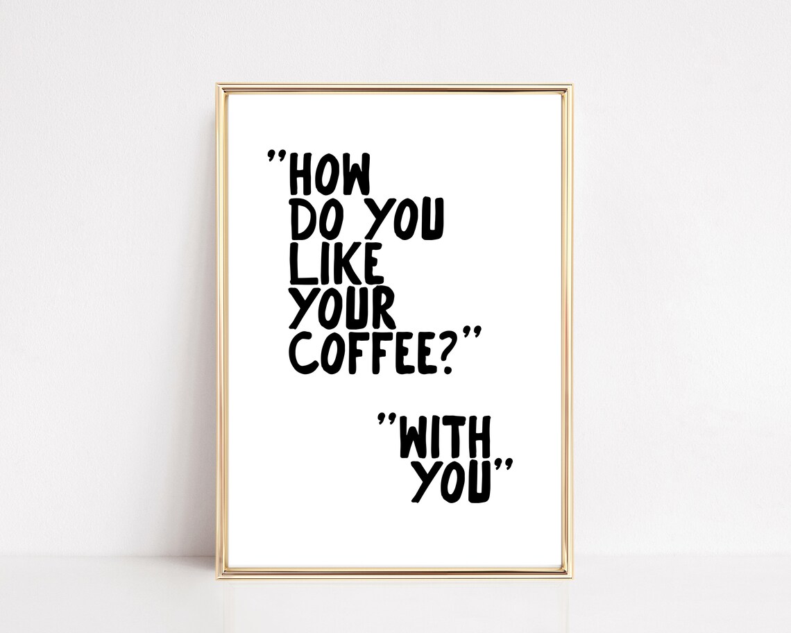 Coffee Bar Wall Art, Coffee Gift Art Print