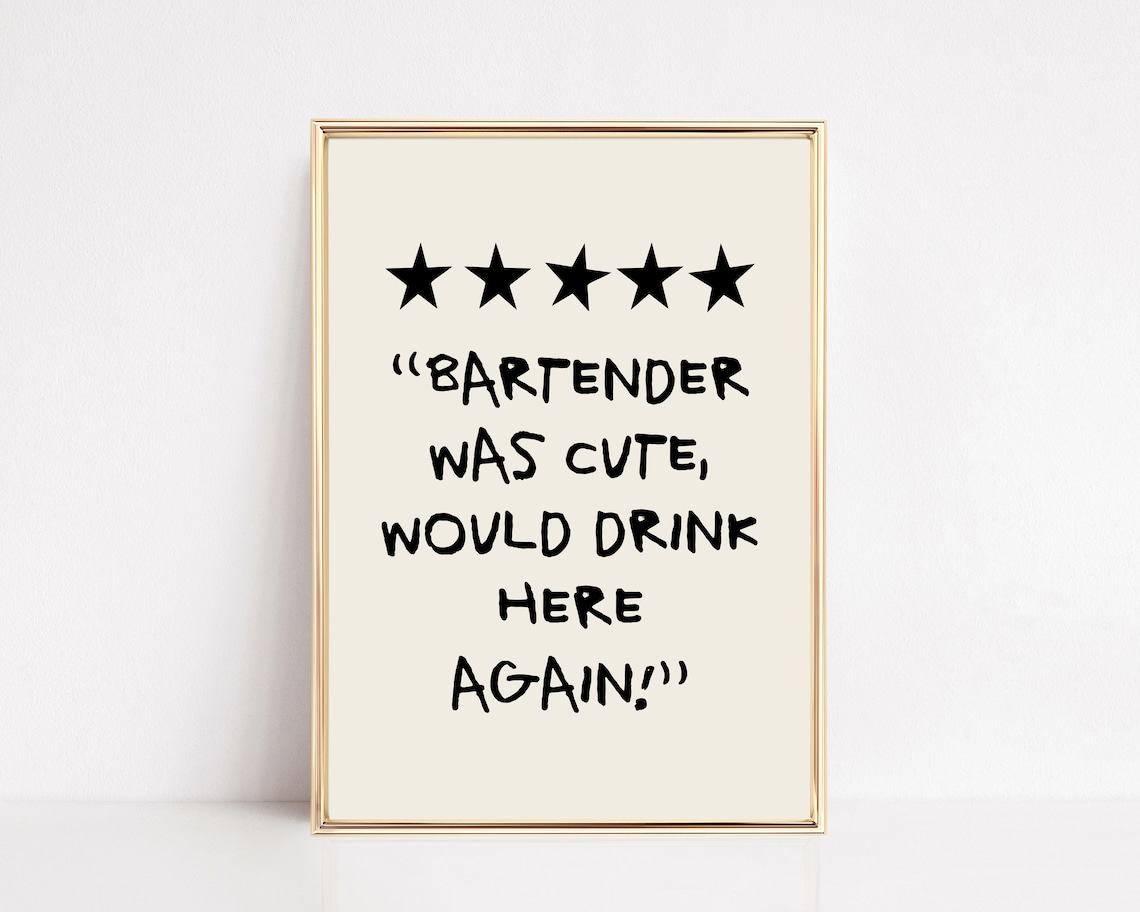 Bar Cart Print, Trendy Bar Cart Decor Art Print