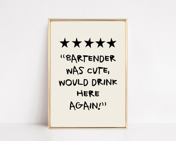 Bar Cart Print, Trendy Bar Cart Decor Art Print