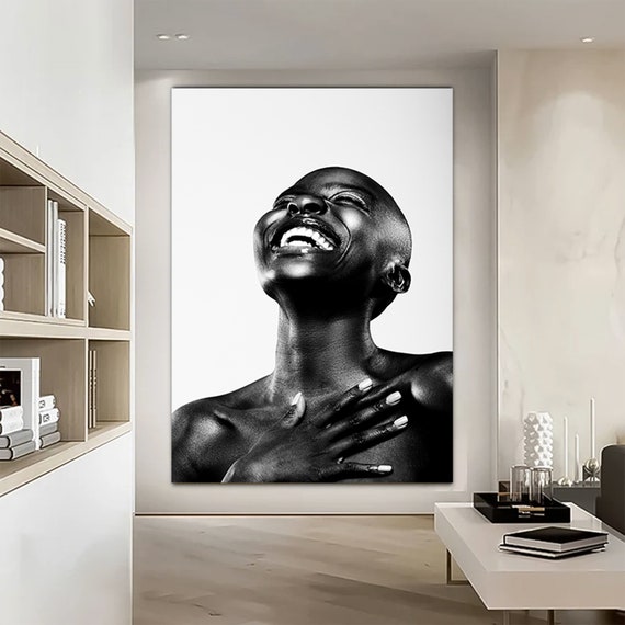 Modern African Woman Painting Wall Art Poster Home Decoration For Living Room Print On Canvasethnic Ladies Artafrican Lady