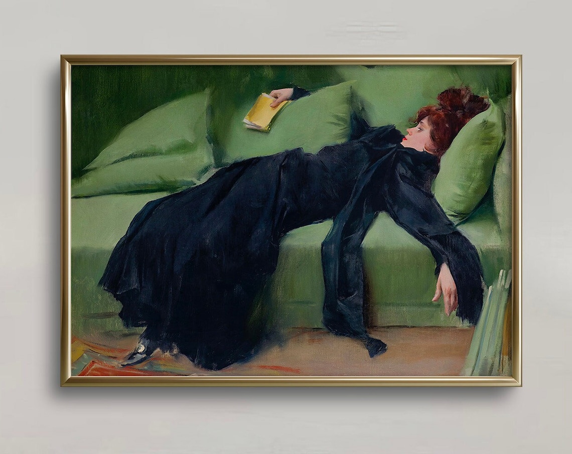 Decadent Woman Portrait, Vintage Moody Wall Art - Image 3
