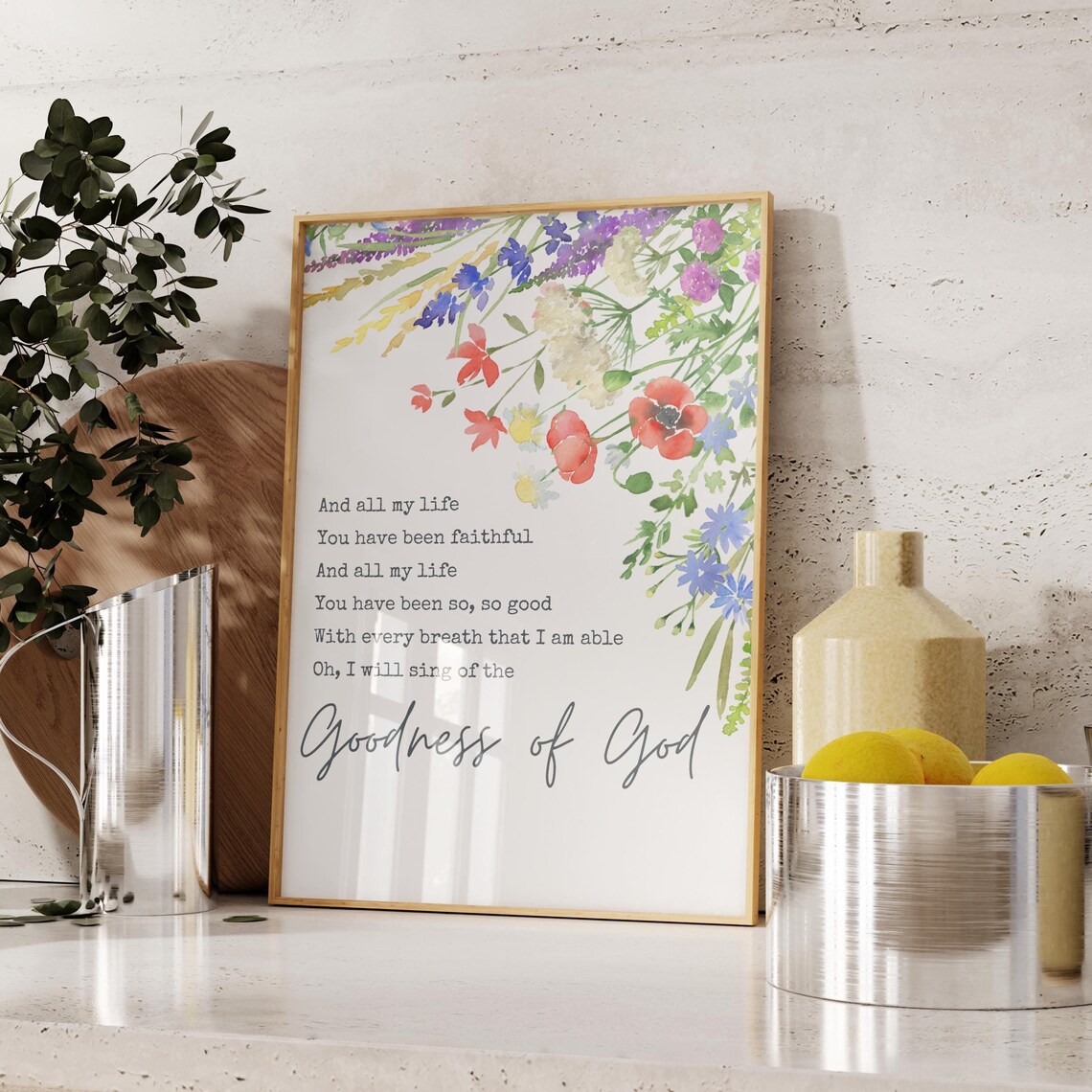 Goodness Of God Christian Praise Song Wall Art Print - Image 3
