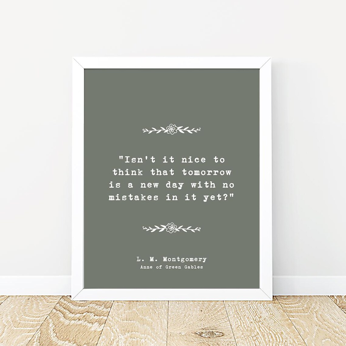 Anne of Green Gables Tomorrow Is a New Day Sage Quote Poster - Image 2