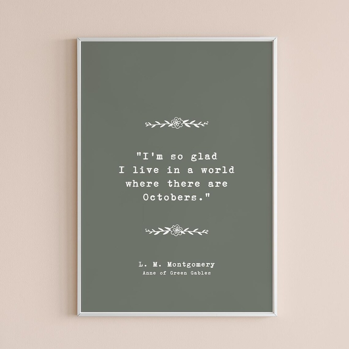 Anne Of Green Gables October Quote, Wall Art Print - Image 3