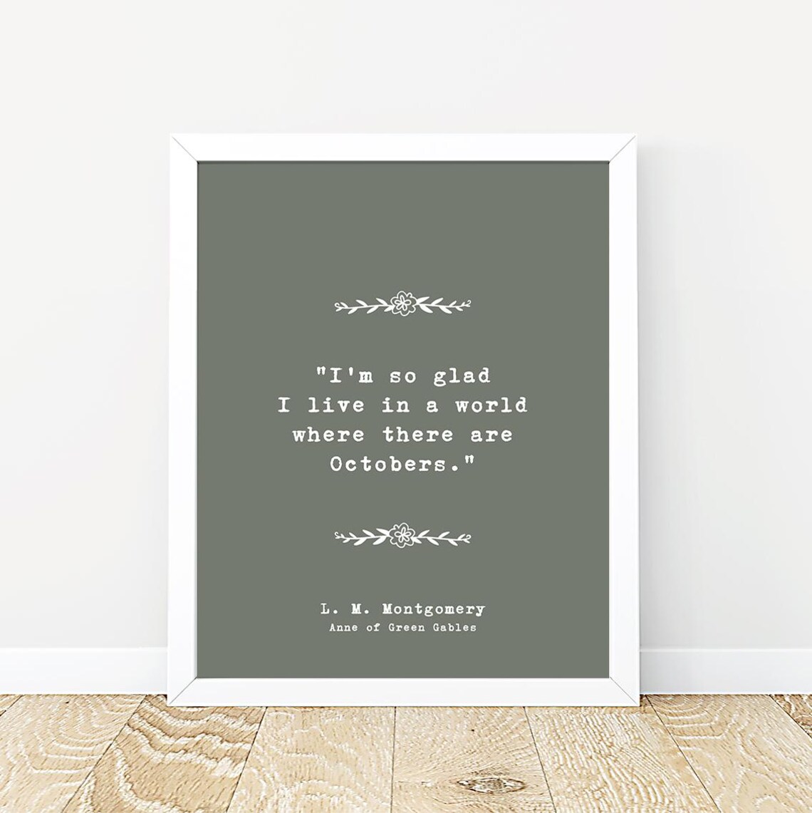 Anne Of Green Gables October Quote, Wall Art Print - Image 2