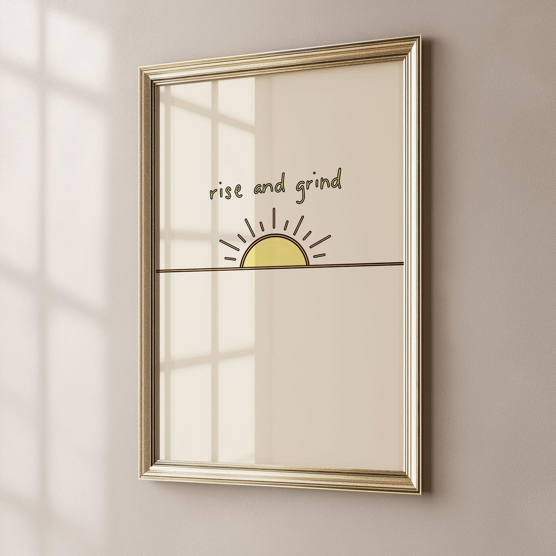 Rise And Grind Sunrise Rise And Grind Print Kitchen Wall Decor Coffee Bar Decor Inspirational Wall Art - Image 3