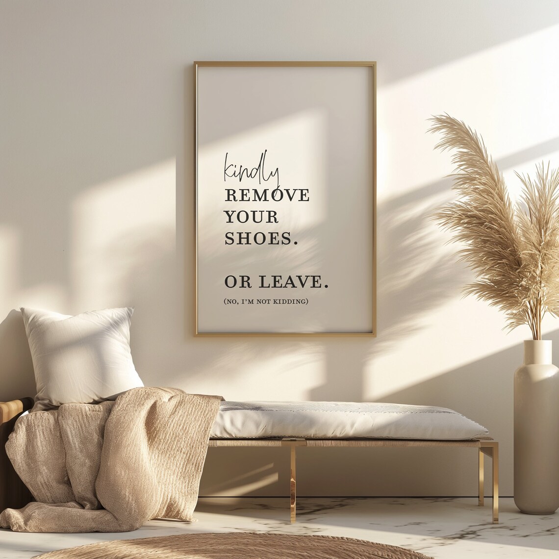 Kindly Remove Your Shoes Or Leave Funny Entryway Print - Image 2