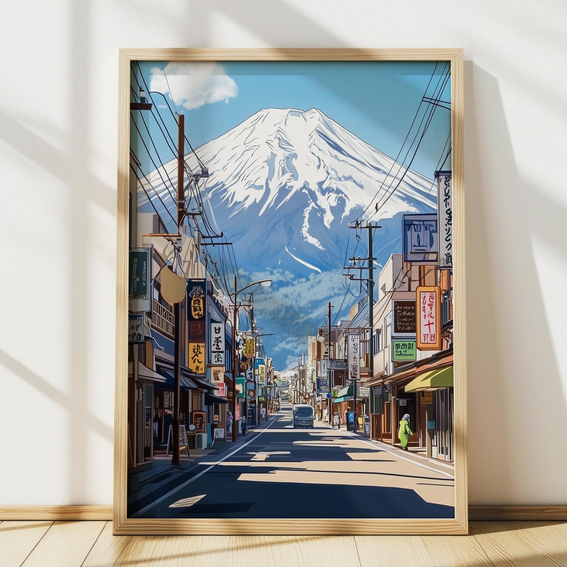 Mount Fuji Honcho Street Travel Poster, Japan