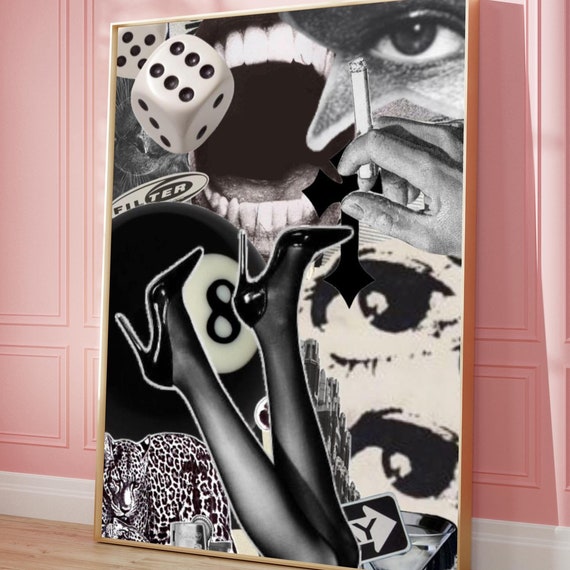 8 Ball Pool Poster Retro Preppy Room Decor Digital Download
