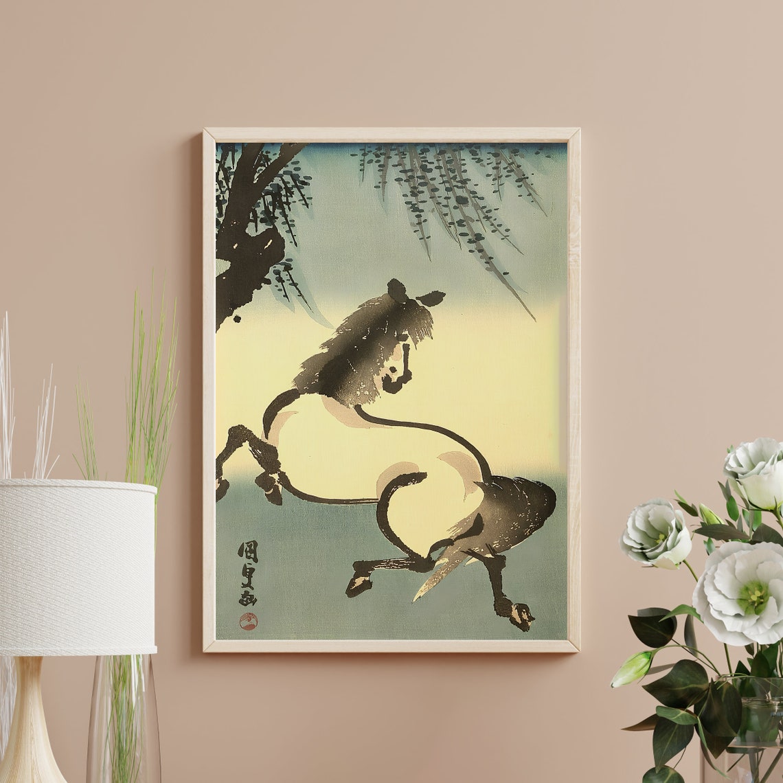 Seizan Zen Horse Aoyama Ukiyo-e Art Print