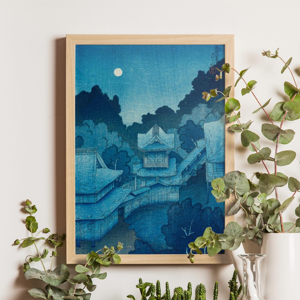 Mountain Temple At Sendai Kawase Hasui 1930 Japanese Woodblock Print Landscape Art Shin Hanga Travel Poster Reproduction