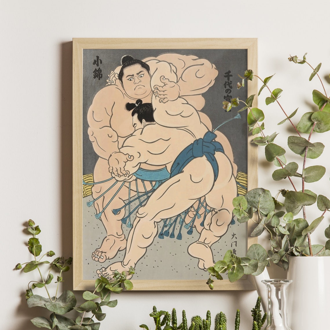 Konishiki and Chiyonofuji Ukiyo-e Art Print