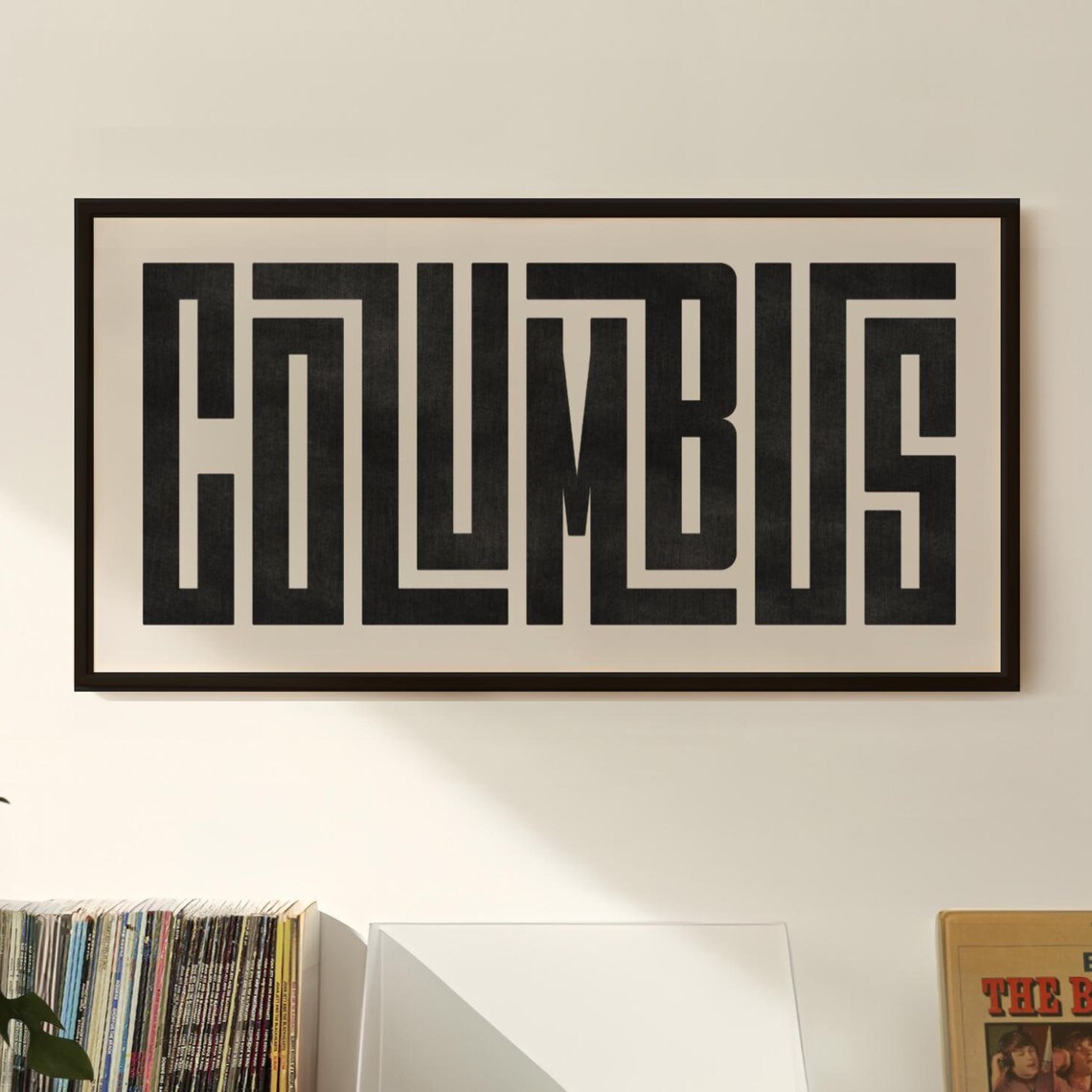 Columbus Ohio Minimalist Typography Art Print