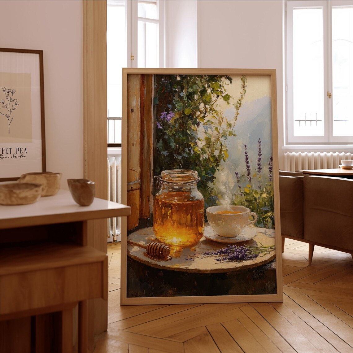 Impressionist Tea And Honey Vintage Art Print
