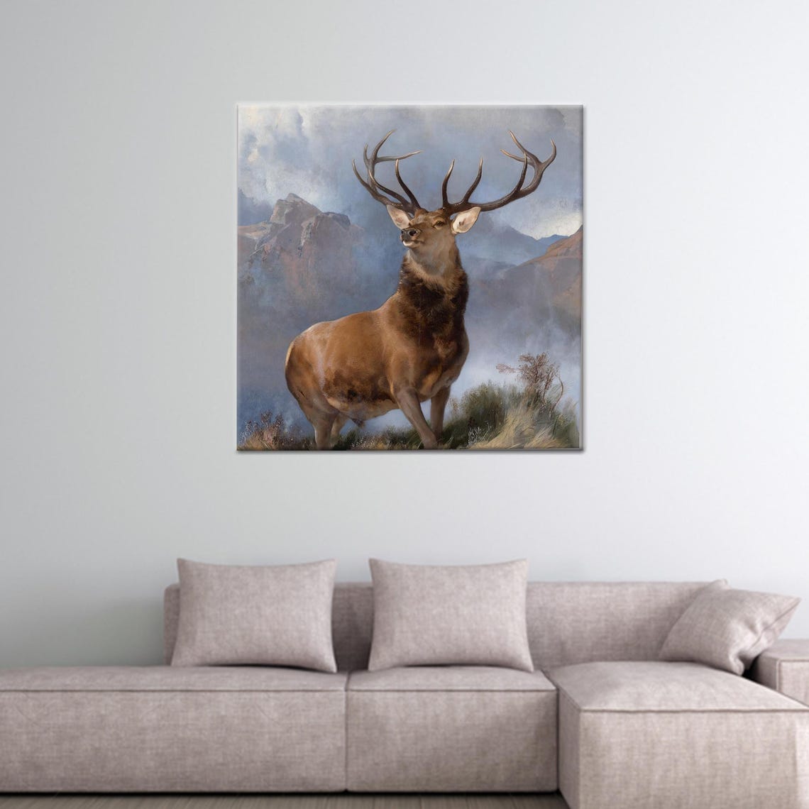 Deer Wildlife Poster, Living Room Decor