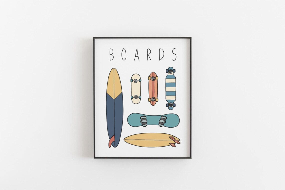 Beach House Surfing Animal Art Print Set - Image 3