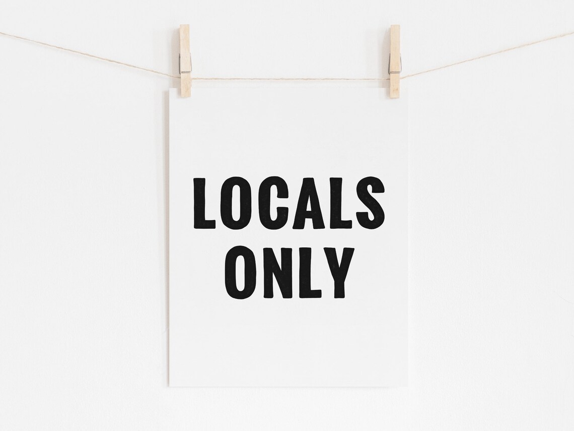 Locals Only Print, Black And White Surf Nursery Poster - Image 2