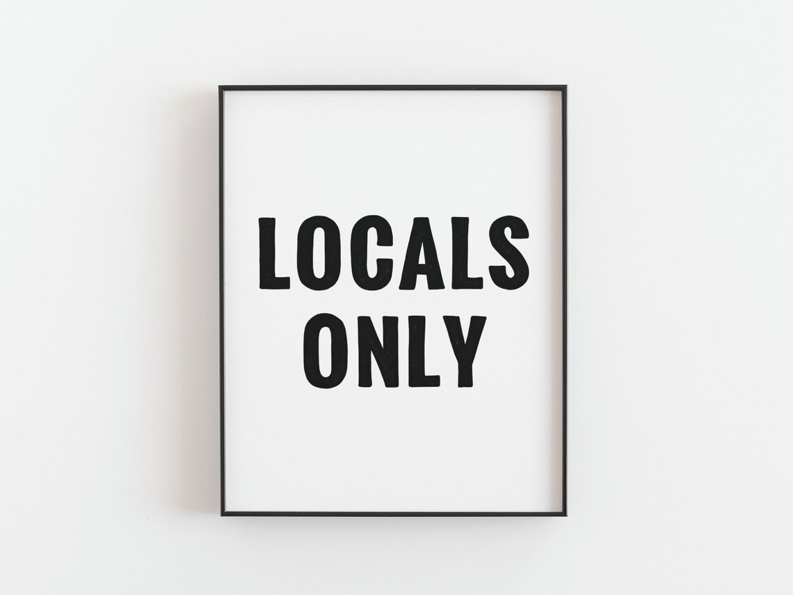 Locals Only Print, Black And White Surf Nursery Poster - Image 3