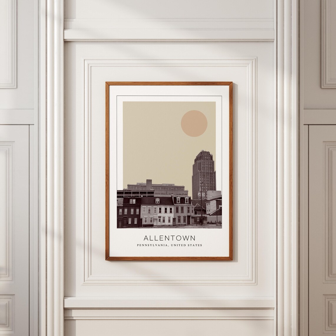 Allentown Pennsylvania Downtown Streetscape Minimalist Travel Poster - Image 2