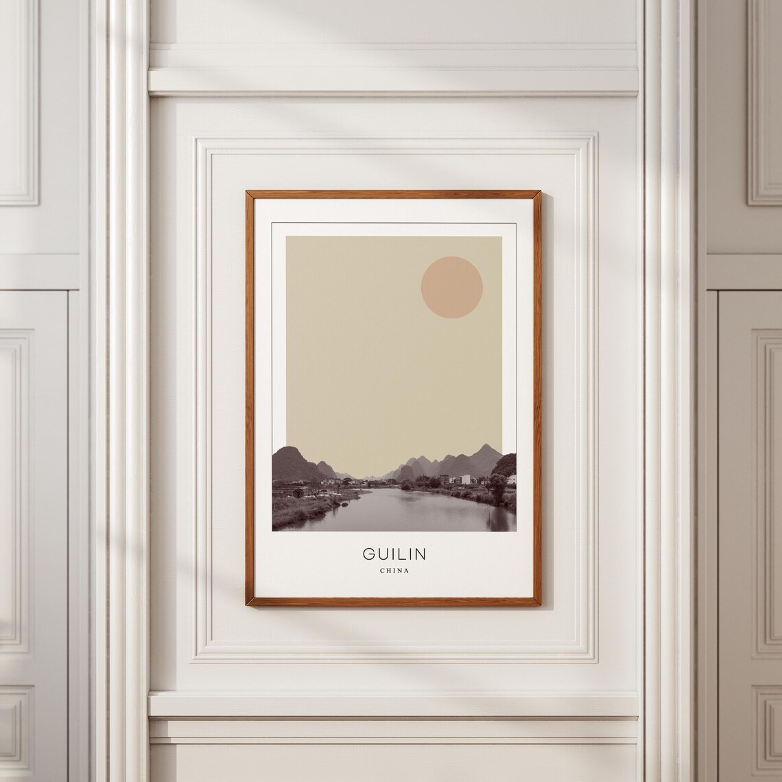 Guilin China Li River Karst Peaks Scenic Minimalist Travel Poster - Image 2