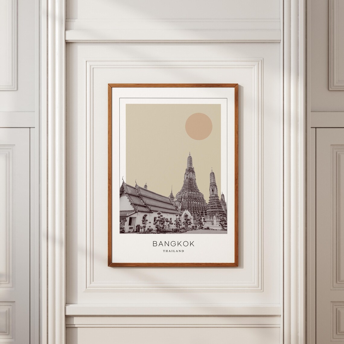 Bangkok Thailand Wat Arun Temple Spires Minimalist Travel Poster - Image 2