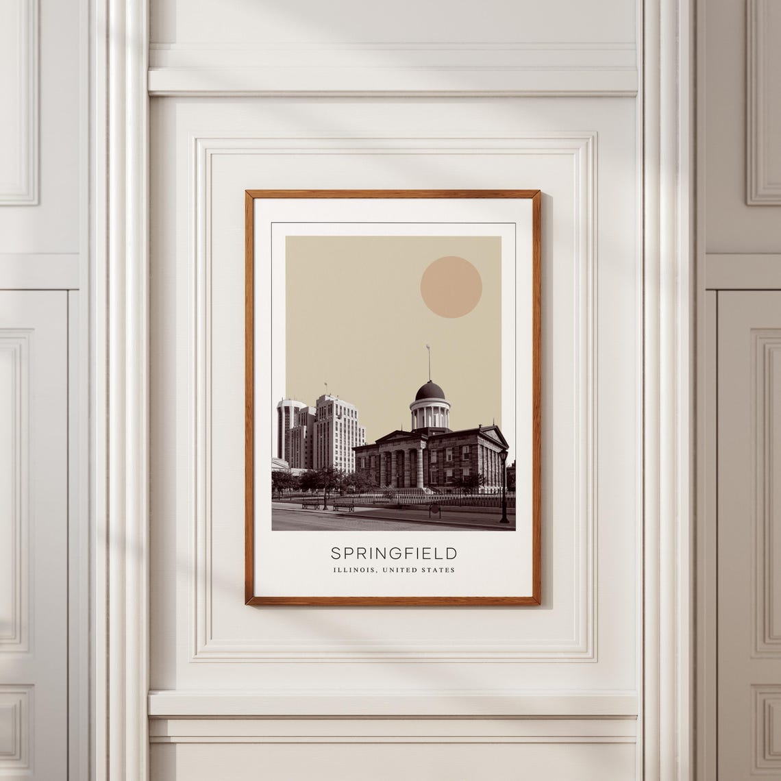 Springfield Illinois Old State Capitol Minimalist Travel Poster - Image 2