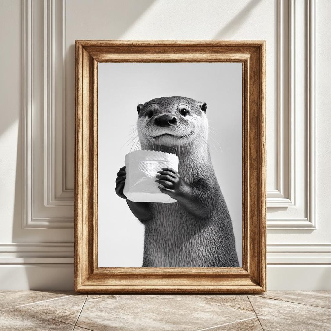 Otter Print, Funny Bathroom Decor