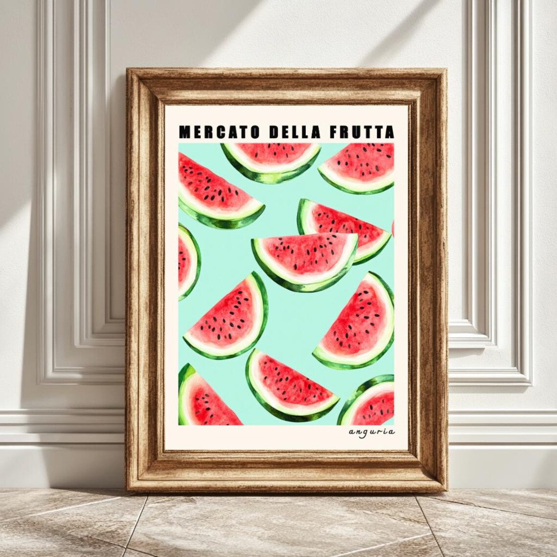 Watermelon Art Print, Kitchen Wall Art