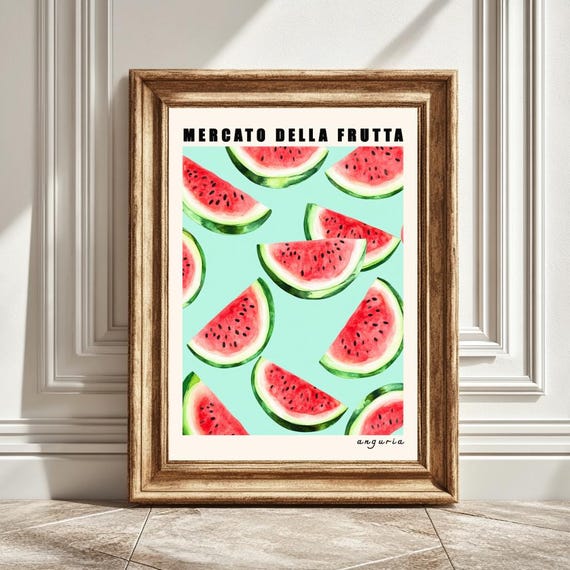 Watermelon Art Print, Kitchen Wall Art