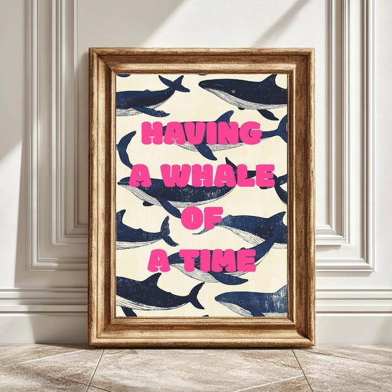 Whale Of A Time, Sea Life Wall Art Print