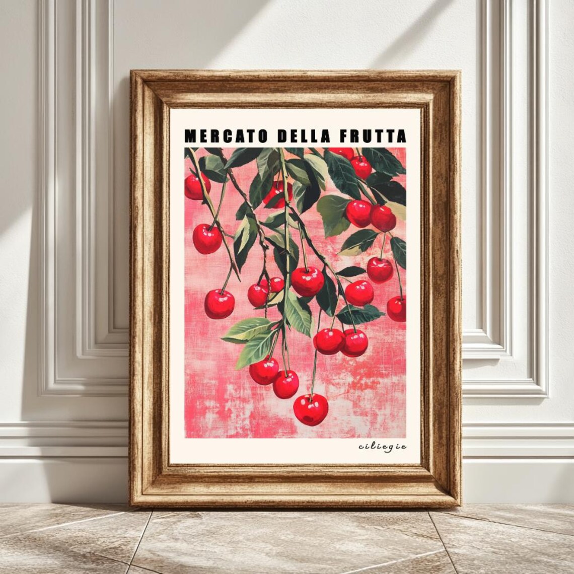 Cherries Art Print, Mercato Della Fruta Kitchen
