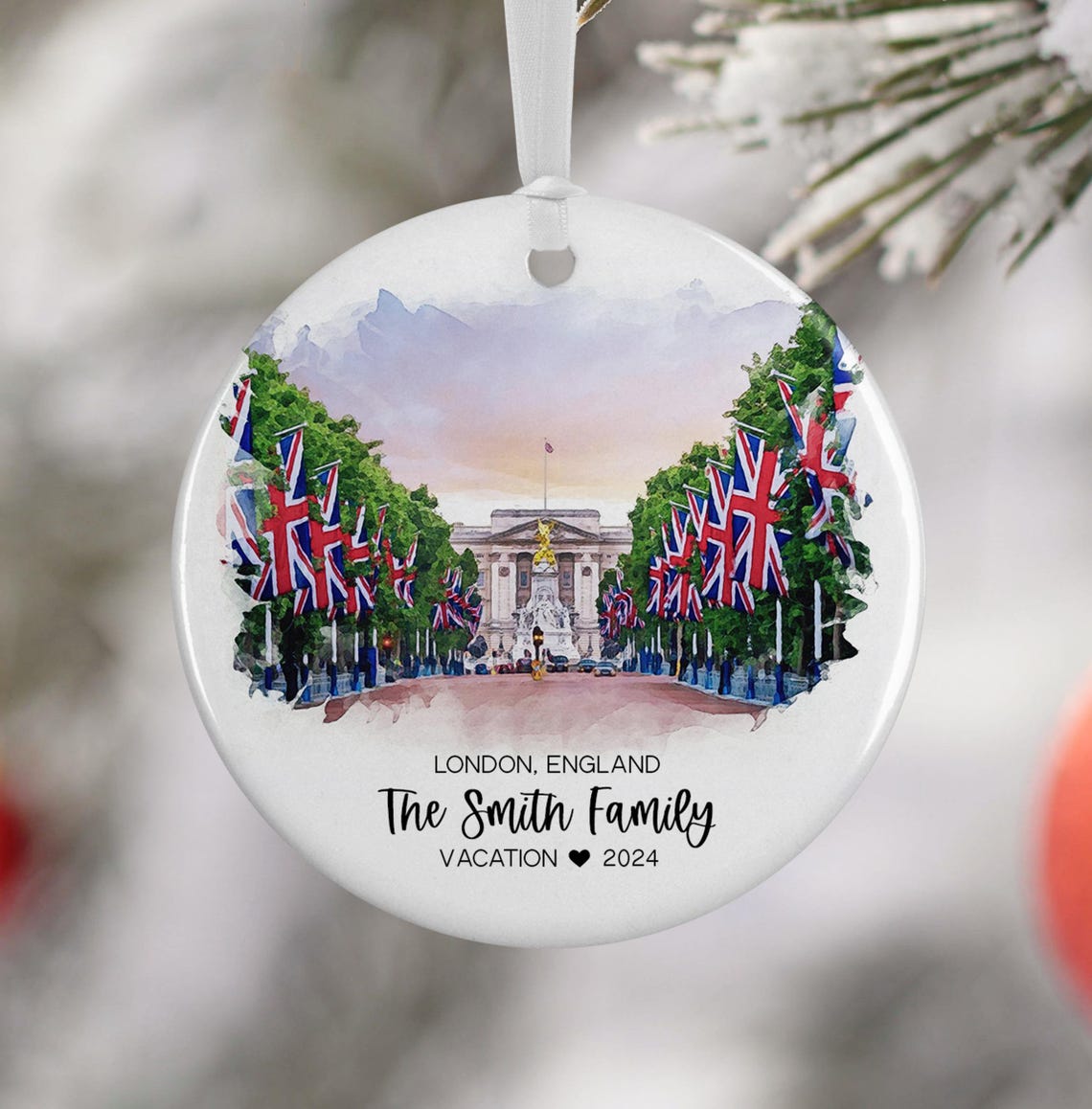 London England Buckingham Palace Custom Family Vacation Keepsake Print