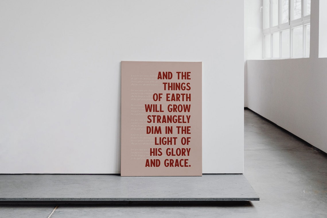 Turn Your Eyes Upon Jesus Strangely Dim Glory And Grace Hymn Poster - Image 5