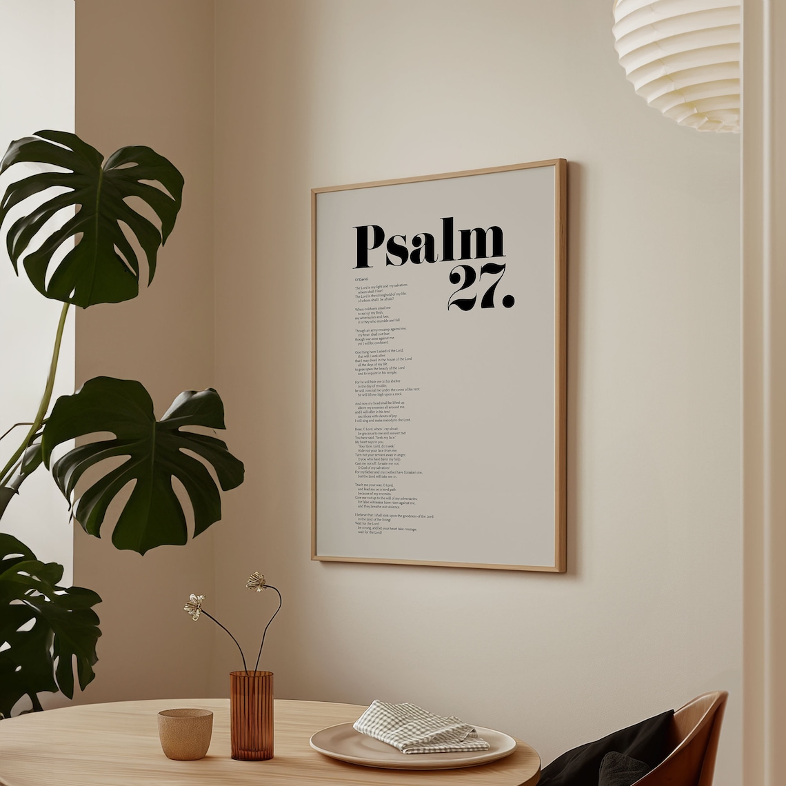 Psalm 27 Bible Verse Art Print, Whom Shall I Fear - Image 3