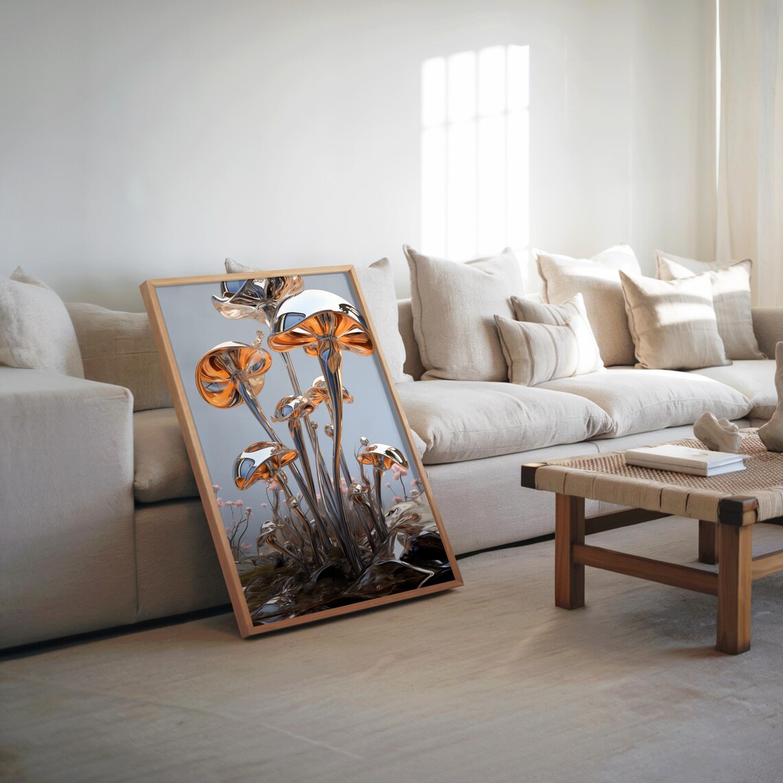 Mushroom Table Art, Modernism Meets Retrofuturism