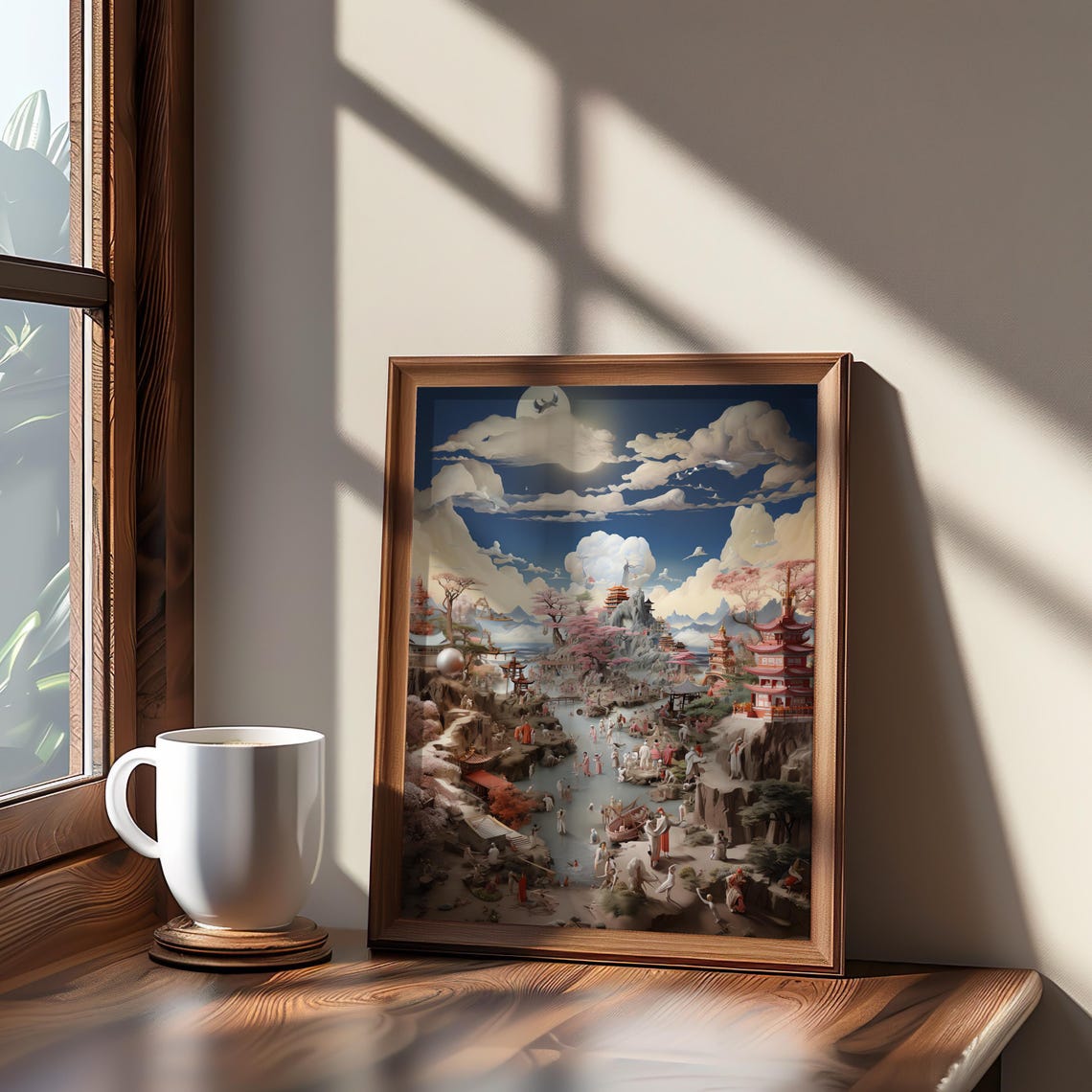 Surreal Maximalist Fantasy Landscape Dreamy Detailed Art Poster