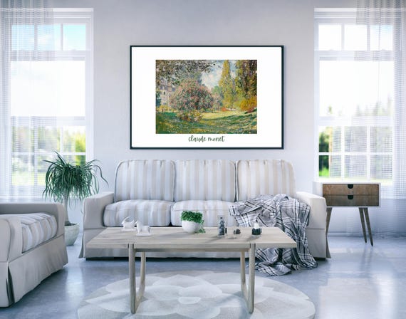 Claude Monet Countryside Landscape, Vintage Art Print