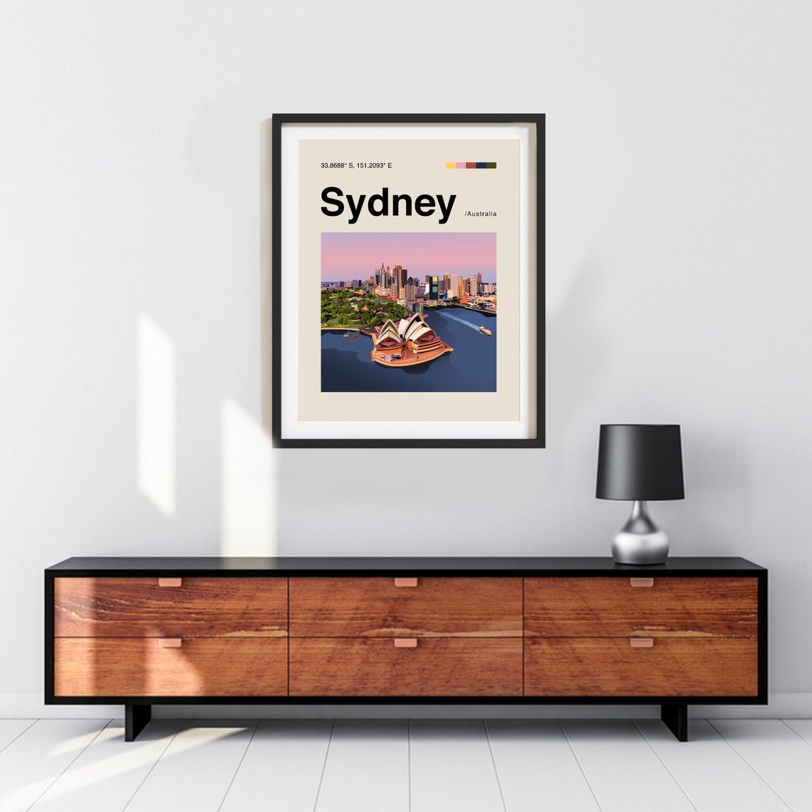 Sydney Australia Opera House Harbour City Skyline Sunset Travel Poster - Image 3