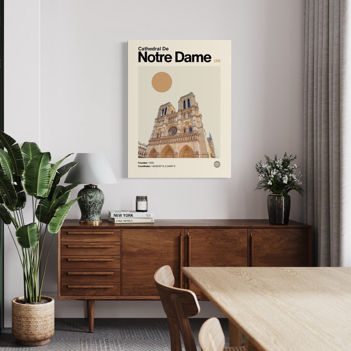 Cathedral De Notre Dame Paris Photo Minimalist Travel Poster - Image 2