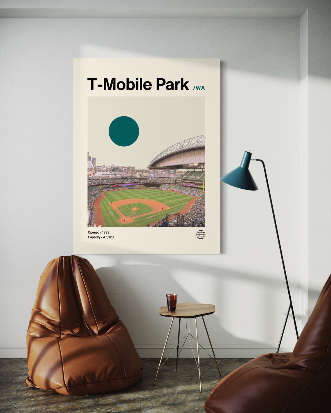 T-Mobile Park Seattle Mariners Minimalist Poster - Image 2