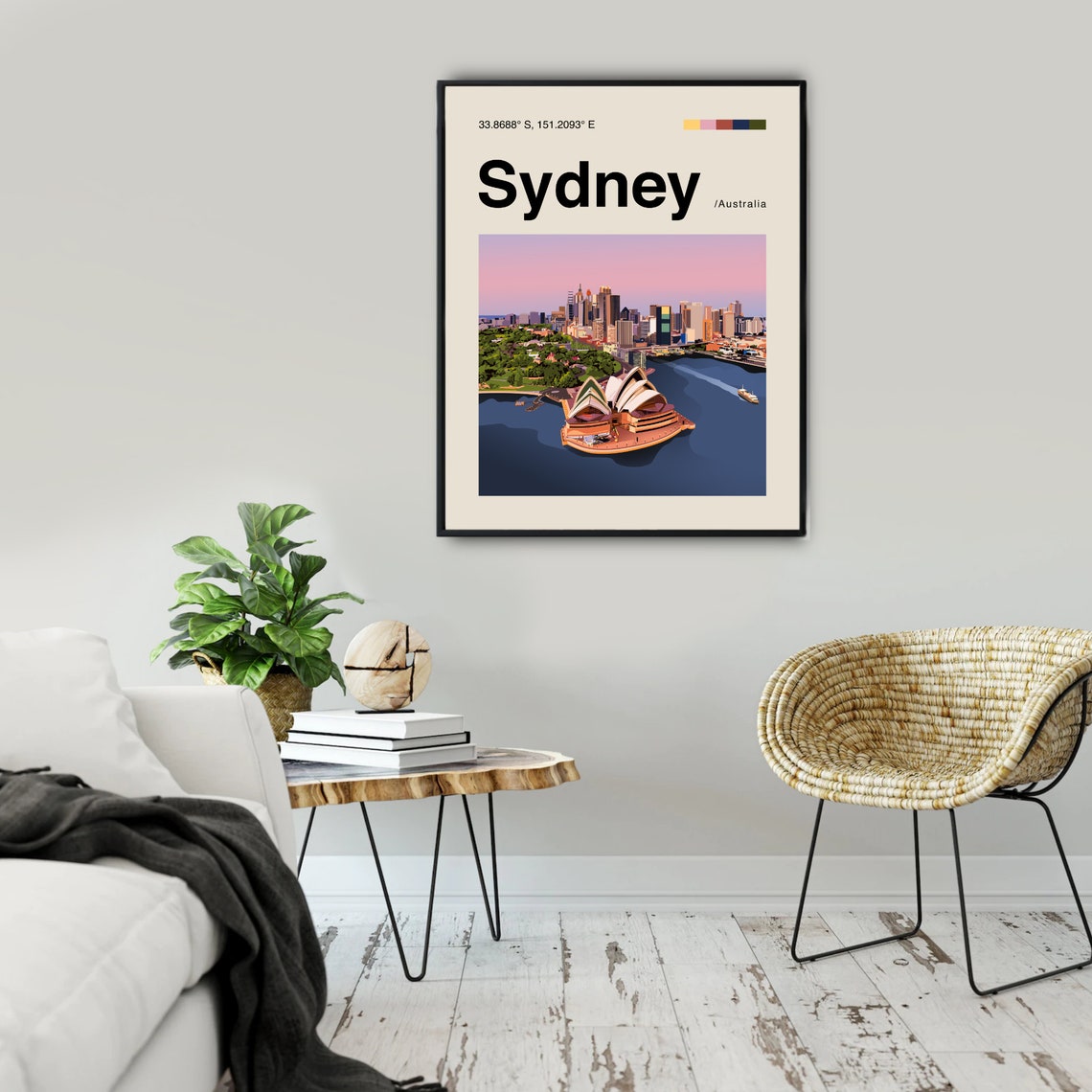 Sydney Australia Opera House Harbour City Skyline Sunset Travel Poster - Image 2