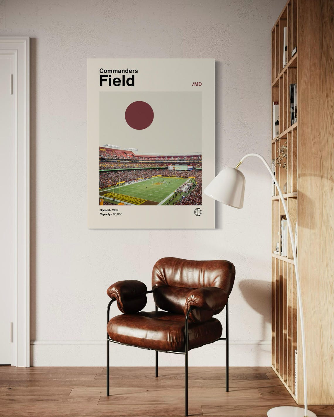 Commanders Field Washington Commanders NFL Stadium Minimalist Poster - Image 3