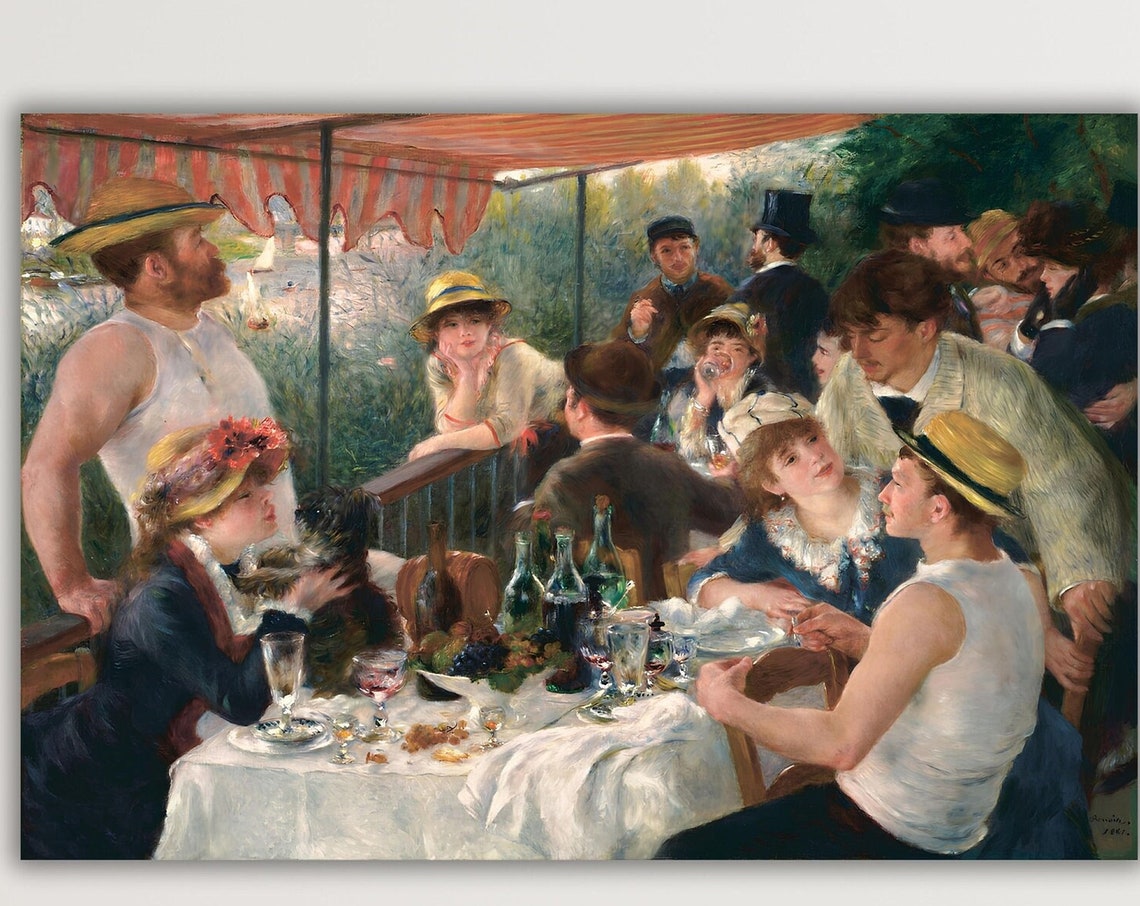 Pierre Renoir Luncheon of the Boating Party 1881 Impressionist Poster