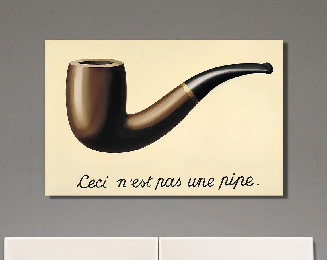 Rene Magritte Ceci N'est Pas Une Pipe Iconic Surrealist Poster