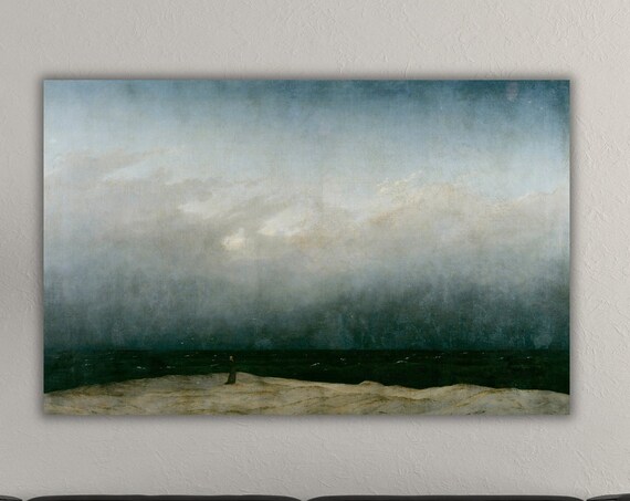 Caspar David Friedrich Monk by the Sea Moody Romantic Seascape Poster