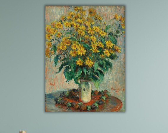 Monet Print Monet Painting Claude Monet Flower Print Wall Art Vintage Flower Poster Still Life Poster Art Reproduction