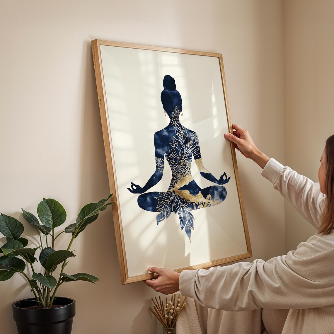 Meditative Yoga Boho Zen Silhouette Art Print - Image 5