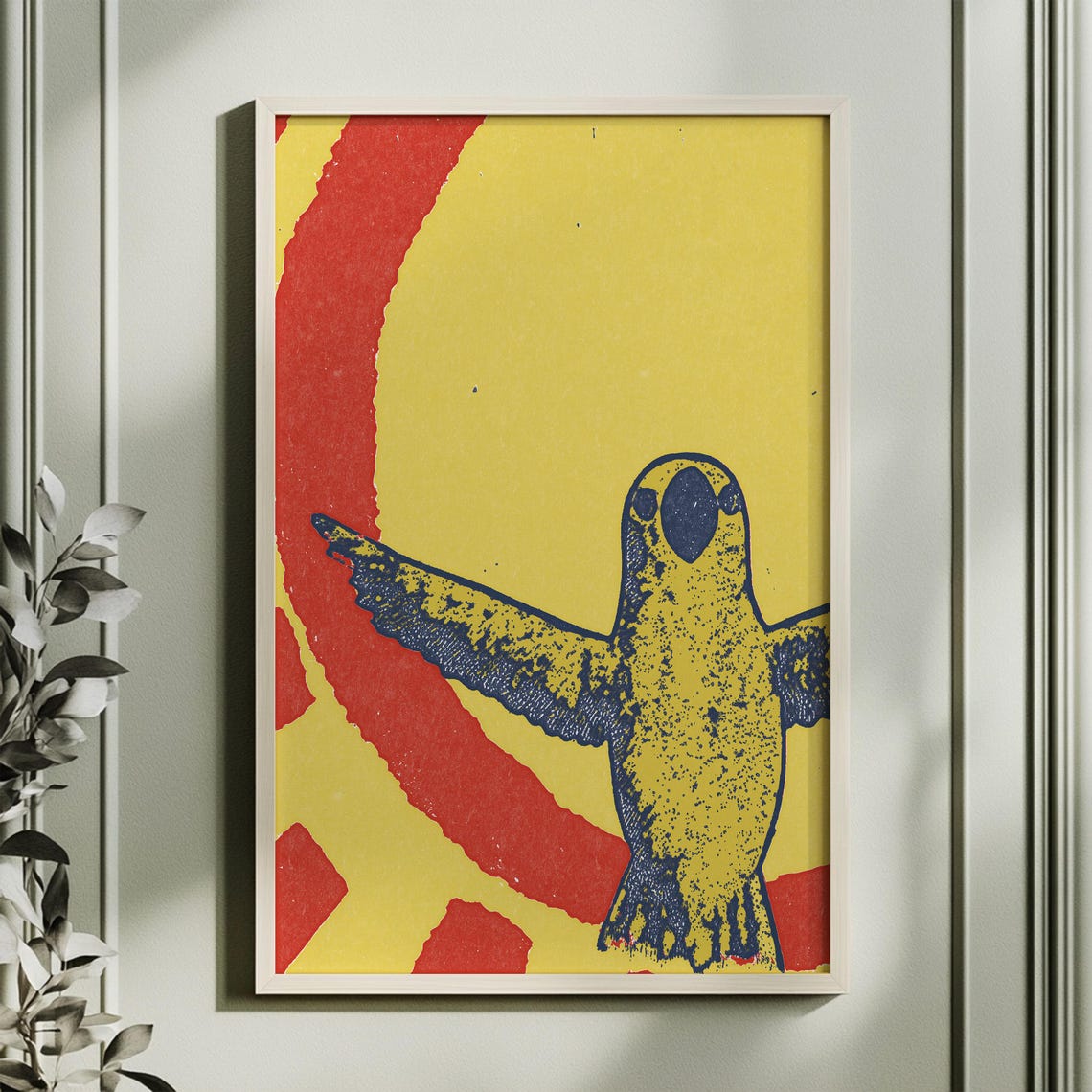 Parrot Sunburst Pop Art Print Bold Abstract Bird Poster Retro Inspired Tropical Wall Art - Image 4