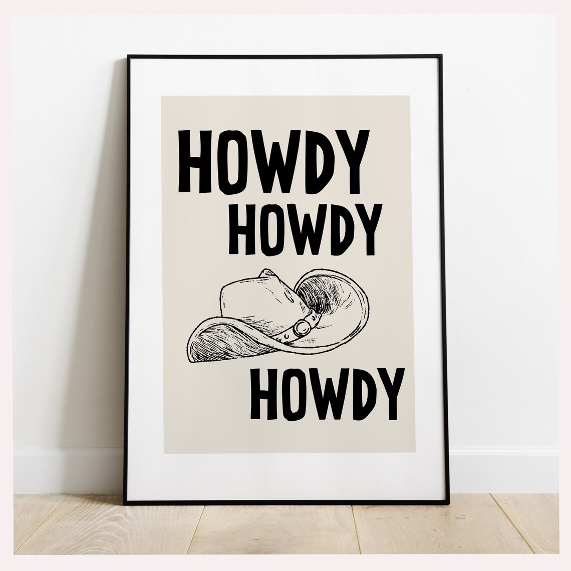 Howdy Western Art Prints, Vintage Cowboy Art - Image 5