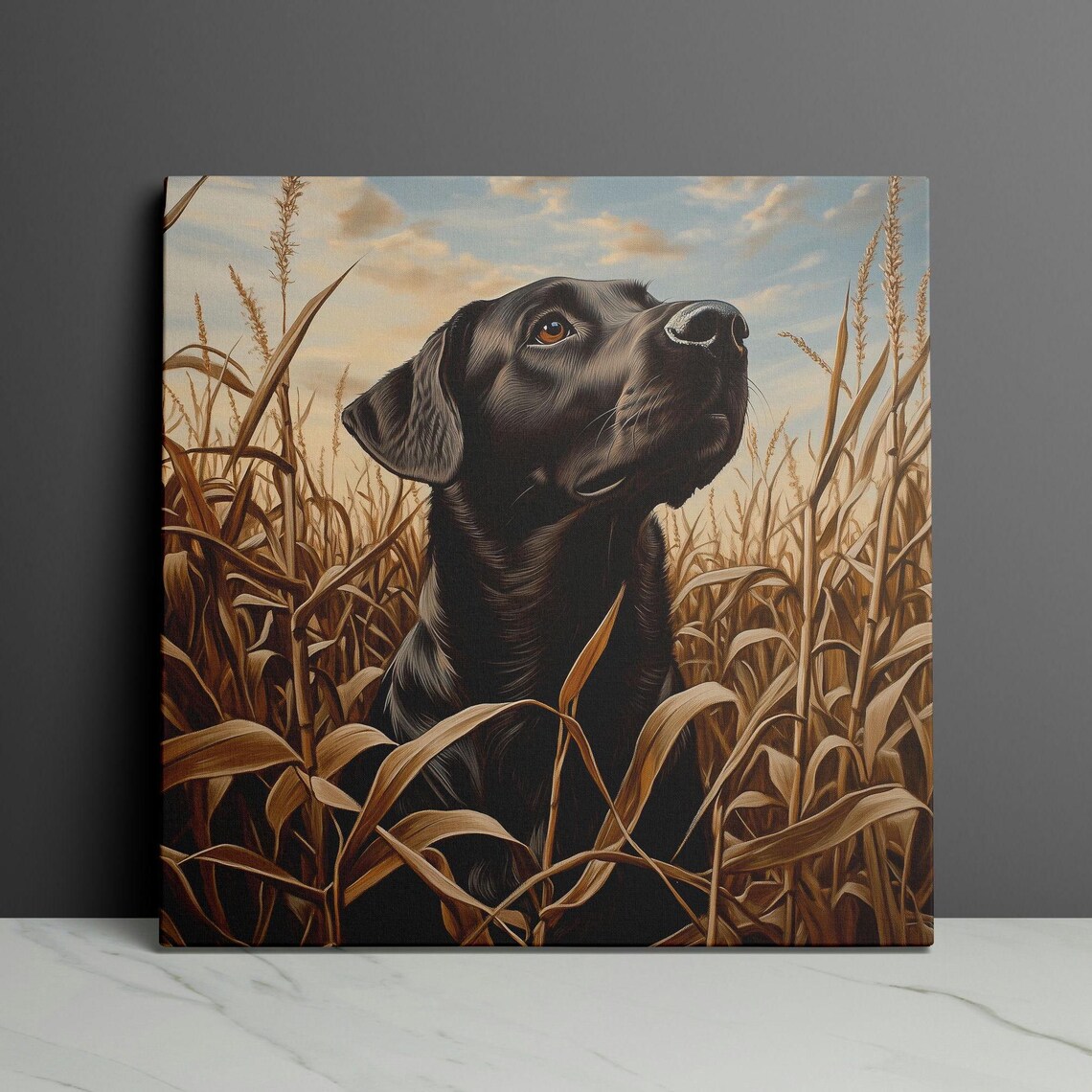 Black Lab Cornfield Art Print, Dog Wall Decor - Image 3